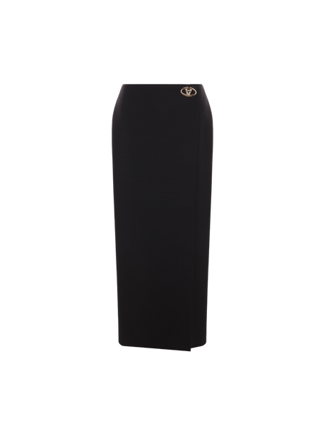 Crepe Couture Long Wrap Skirt-VALENTINO GARAVANI-JOHN JULIA