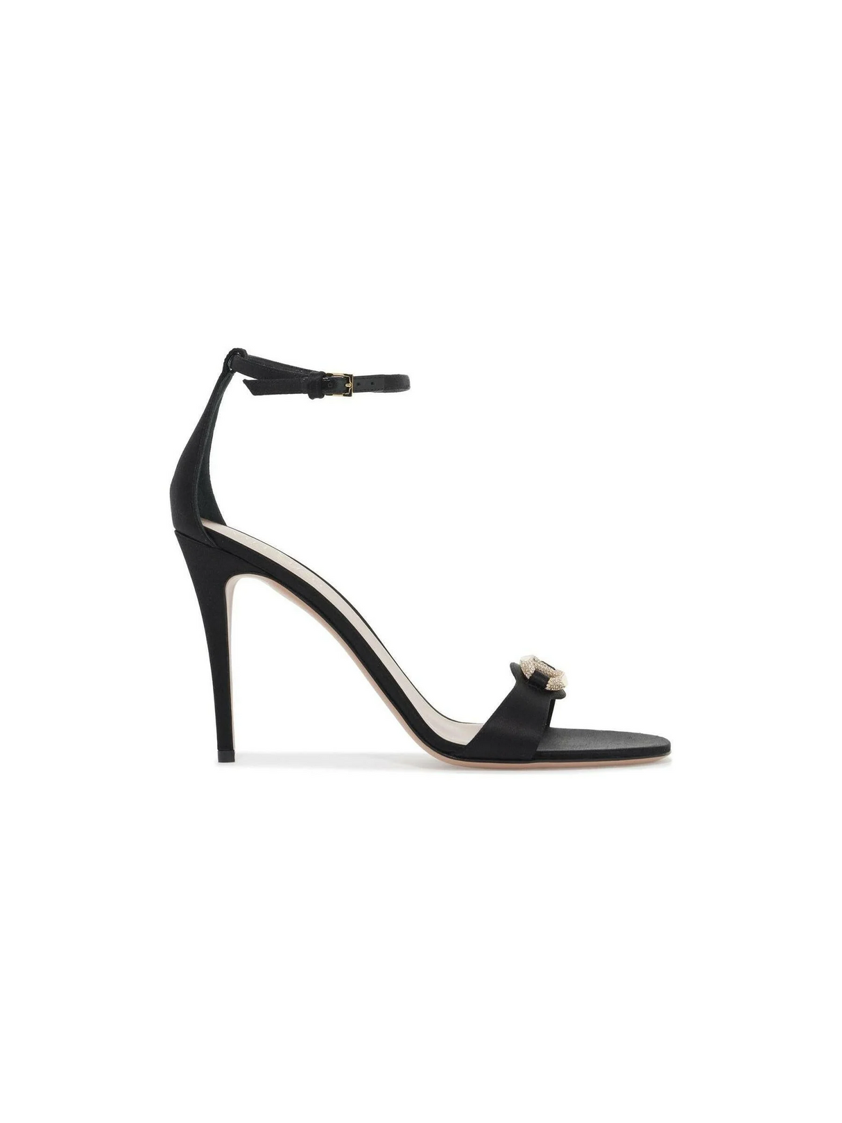 Crystal Vlogo Signature Satin Sandals.