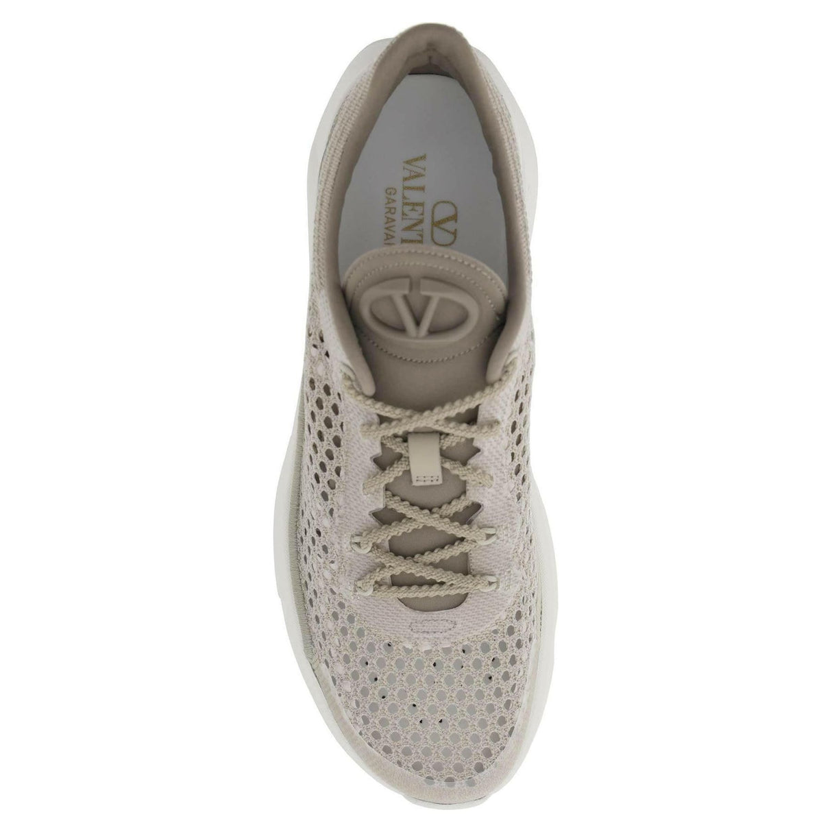 Deep Beige Poudre White True Actress Mesh Sneakers VALENTINO GARAVANI JOHN JULIA.