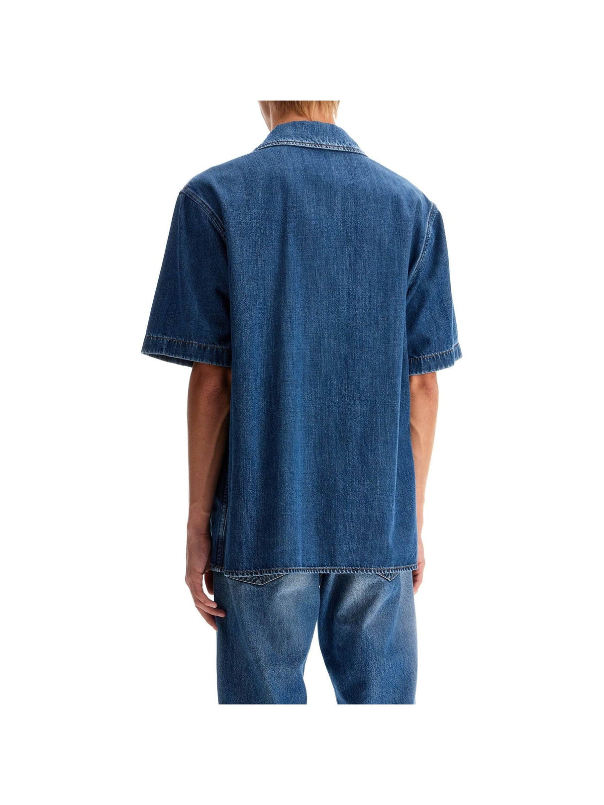 VALENTINO GARAVANI-Denim Bowling Shirt-JOHN JULIA