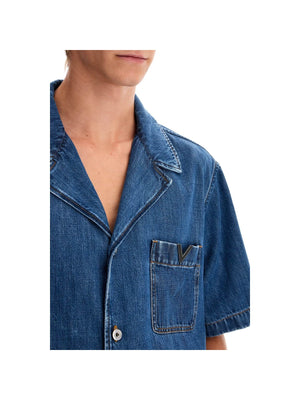 VALENTINO GARAVANI-Denim Bowling Shirt-JOHN JULIA