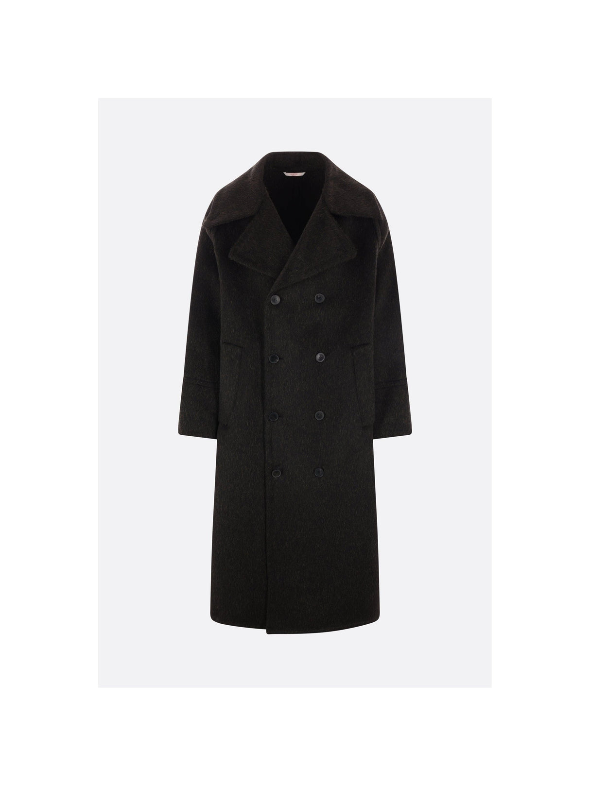 Double-breasted Mohair Wool Blend Coat-VALENTINO GARAVANI-JOHN JULIA