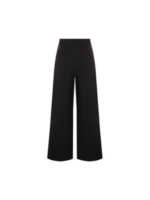 Double Compact Drill Wide-Leg Trousers-VALENTINO GARAVANI-JOHN JULIA