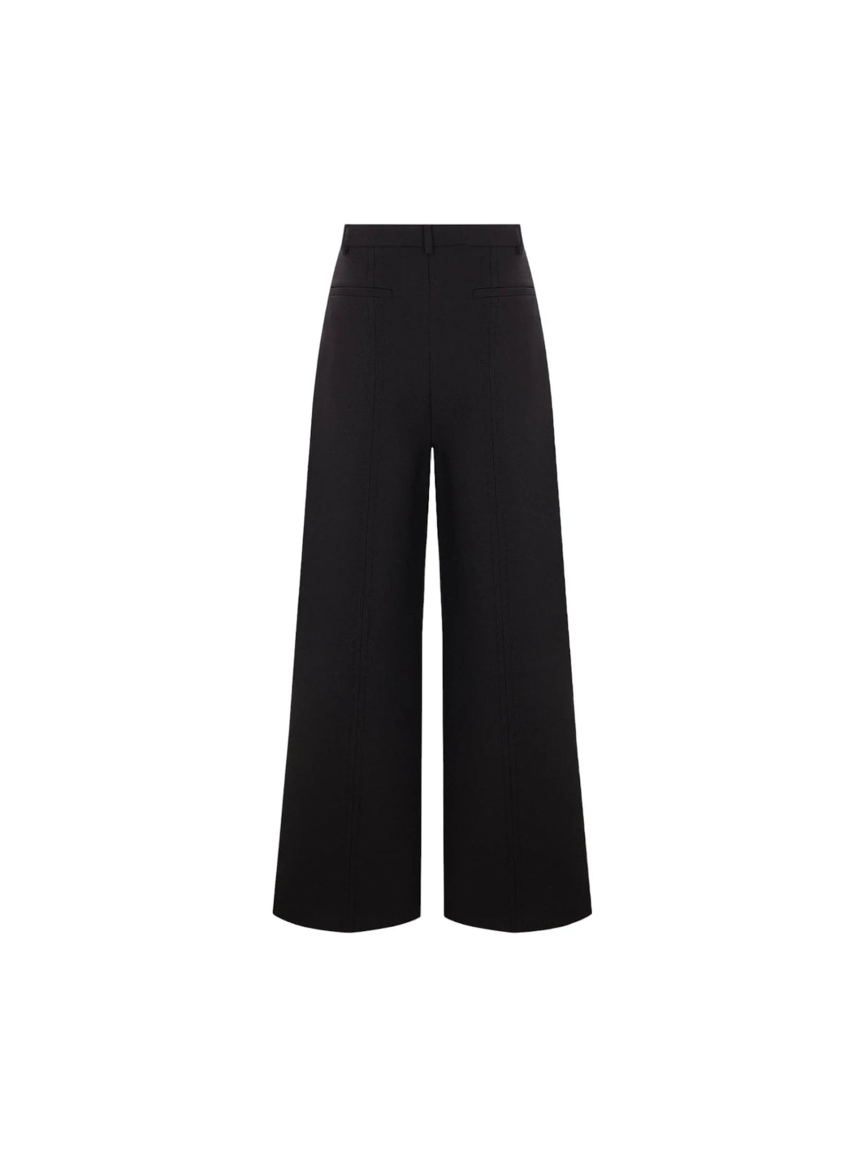 Double Compact Drill Wide-Leg Trousers-VALENTINO GARAVANI-JOHN JULIA