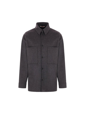 Double Wool Felt Overshirt-VALENTINO GARAVANI-JOHN JULIA