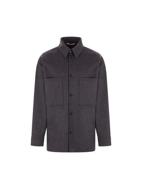 Double Wool Felt Overshirt-VALENTINO GARAVANI-JOHN JULIA