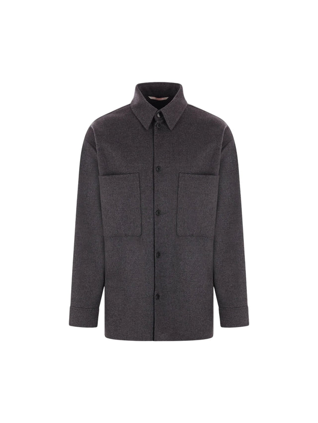 Double Wool Felt Overshirt-VALENTINO GARAVANI-JOHN JULIA