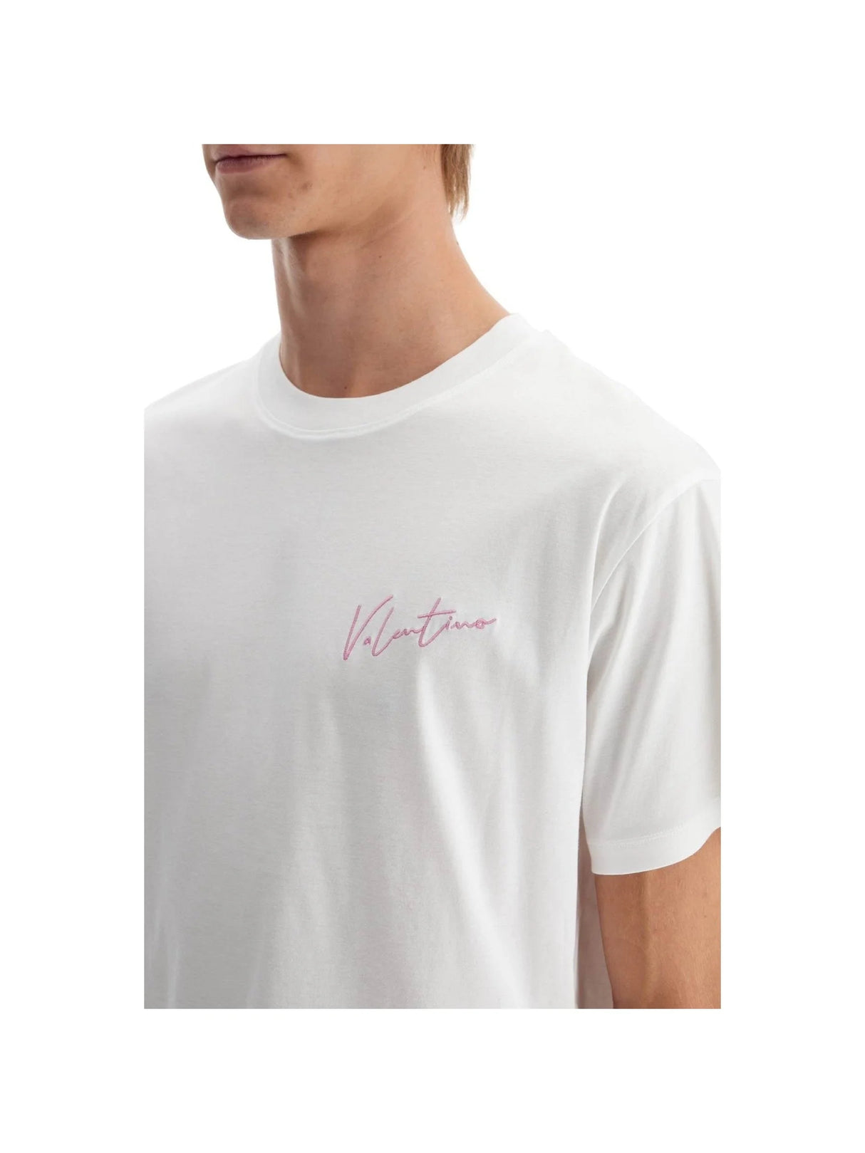 T-shirt With Embroidery And Print Design