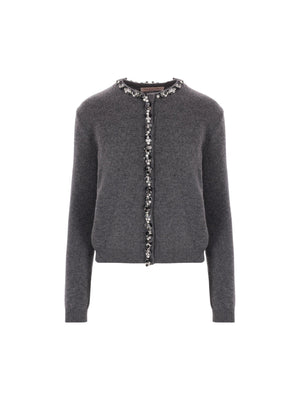 Embroidered Wool Cardigan-VALENTINO GARAVANI-JOHN JULIA