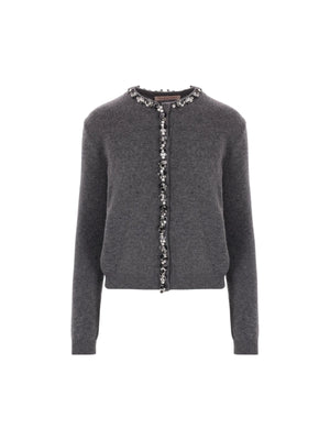 Embroidered Wool Cardigan-VALENTINO GARAVANI-JOHN JULIA