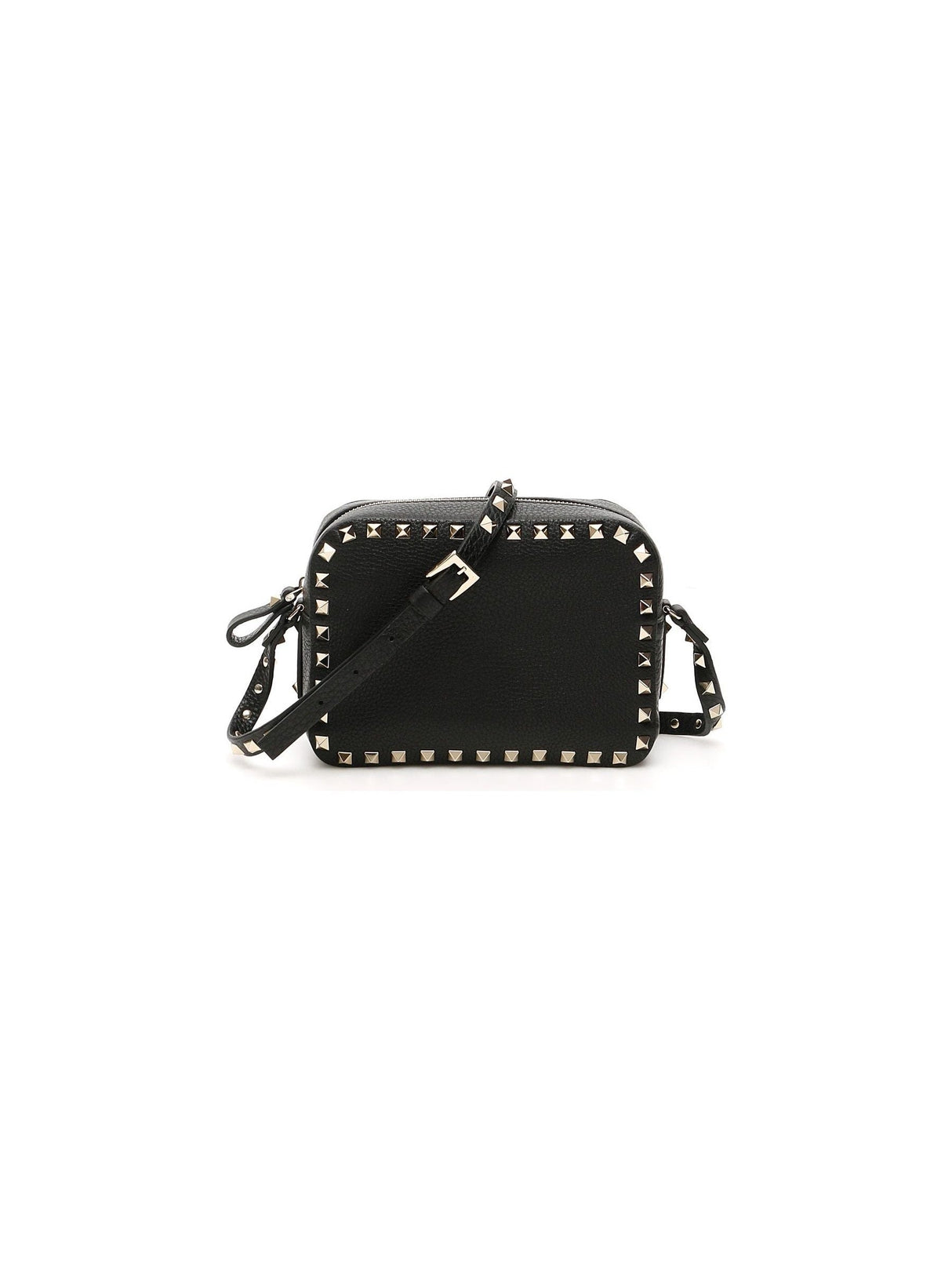 Grained Leather 'Rockstud' Camera Bag