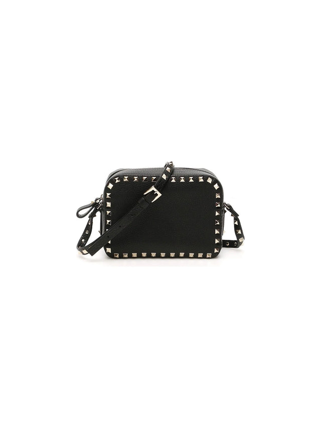 Grained Leather ’Rockstud’ Camera Bag - OS - Woman > Bags > Crossbody and Shoulder bags