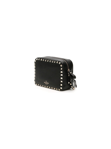 Grained Leather 'Rockstud' Camera Bag