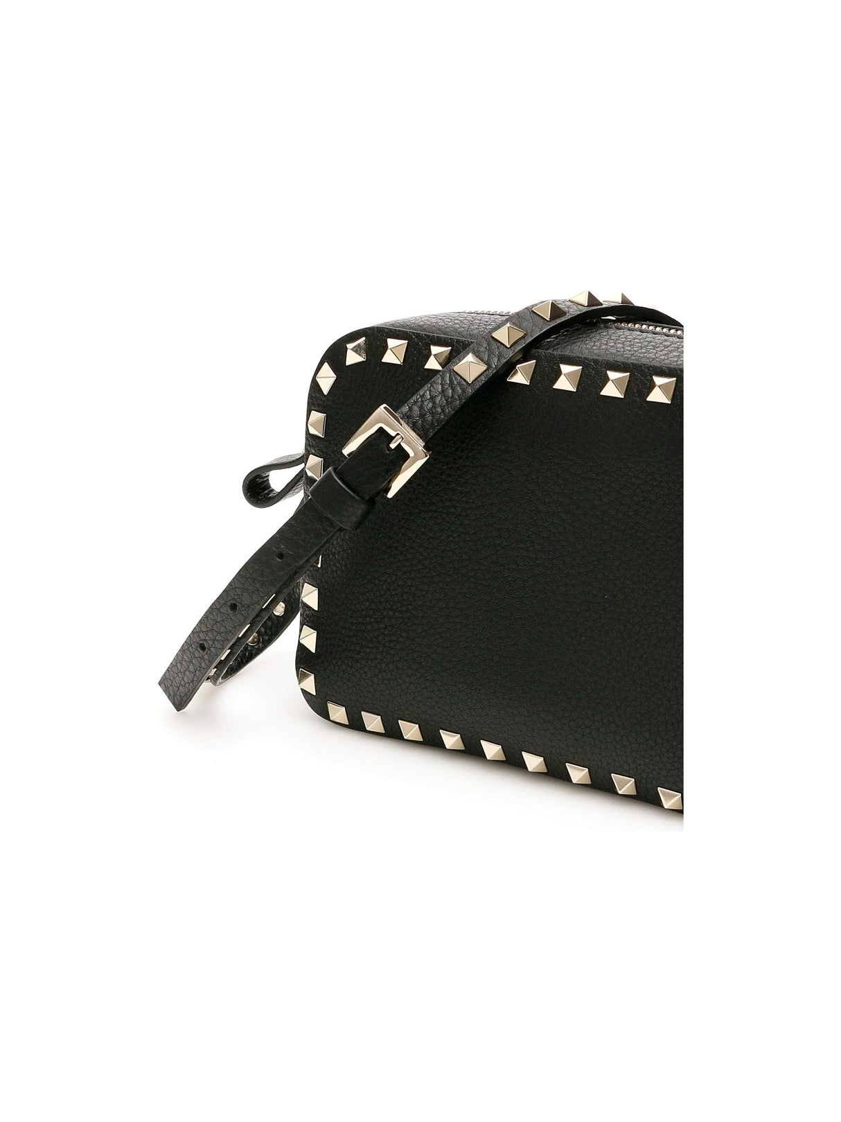 Grained Leather ’Rockstud’ Camera Bag - OS - Woman > Bags > Crossbody and Shoulder bags