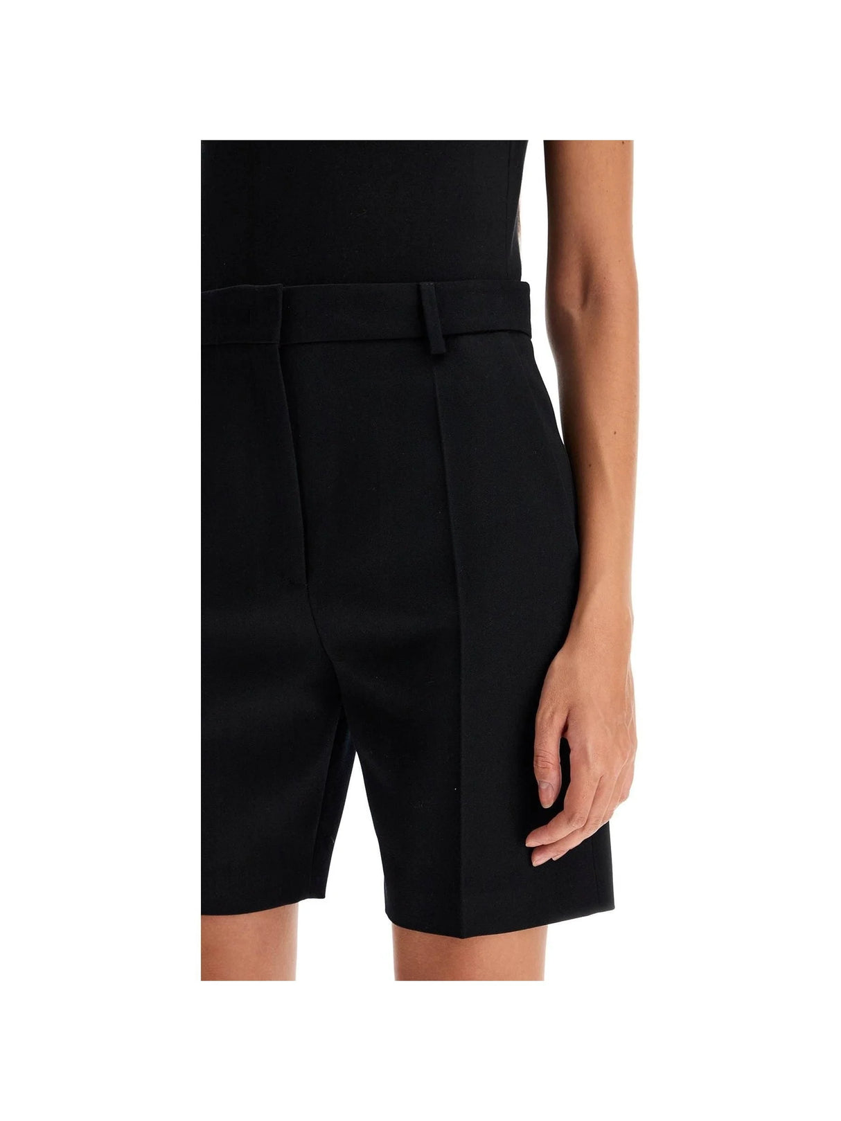 Grisaille Wool Bermuda Shorts-VALENTINO GARAVANI-JOHN JULIA