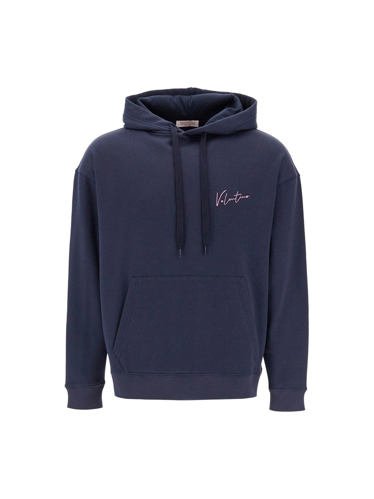 VALENTINO GARAVANI-Hooded Sweatshirt With Valentino Signature-JOHN JULIA