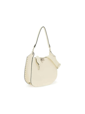 Ivory Rockstud Hobo Bag VALENTINO GARAVANI JOHN JULIA.