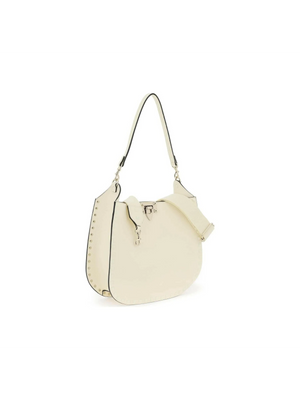 Ivory Rockstud Hobo Bag VALENTINO GARAVANI JOHN JULIA.