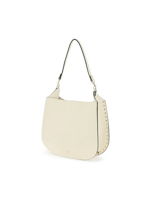 Ivory Rockstud Hobo Bag VALENTINO GARAVANI JOHN JULIA.