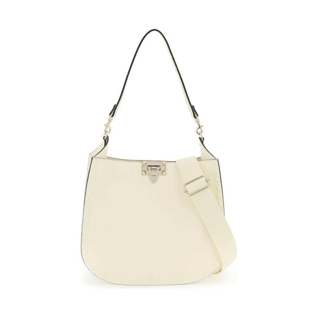 Ivory Rockstud Hobo Bag VALENTINO GARAVANI JOHN JULIA.