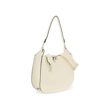 Ivory Rockstud Hobo Bag VALENTINO GARAVANI JOHN JULIA.