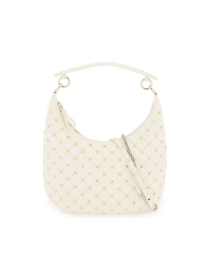 Ivory 'Rockstud Spike' Leather Hobo Bag VALENTINO GARAVANI JOHN JULIA.