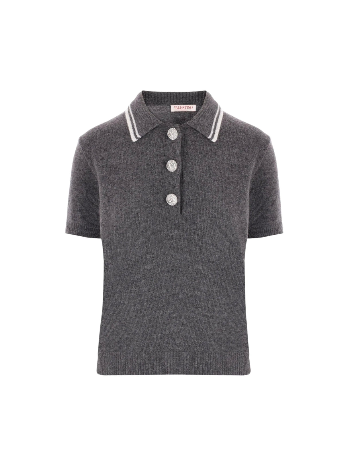 VALENTINO GARAVANI-Knit Polo Shirt-JOHN JULIA