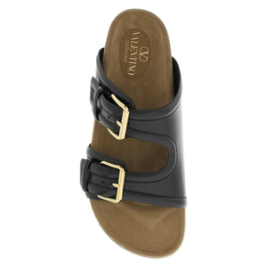 Leather Fussfriend Footbed Slides VALENTINO GARAVANI JOHN JULIA.