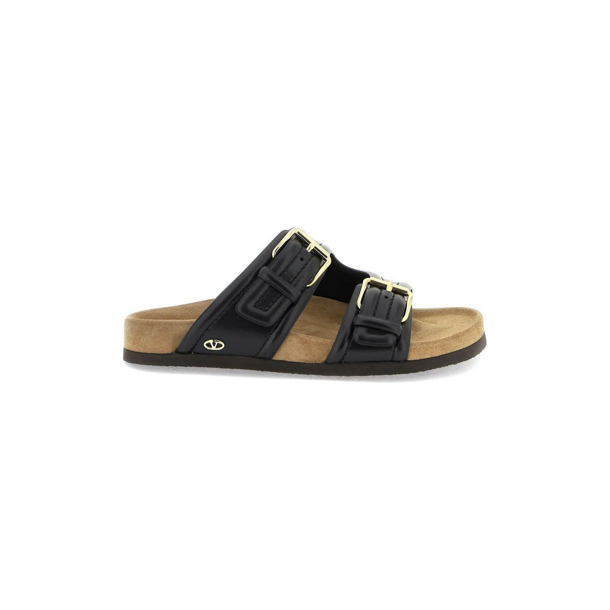 Leather Fussfriend Footbed Slides VALENTINO GARAVANI JOHN JULIA.