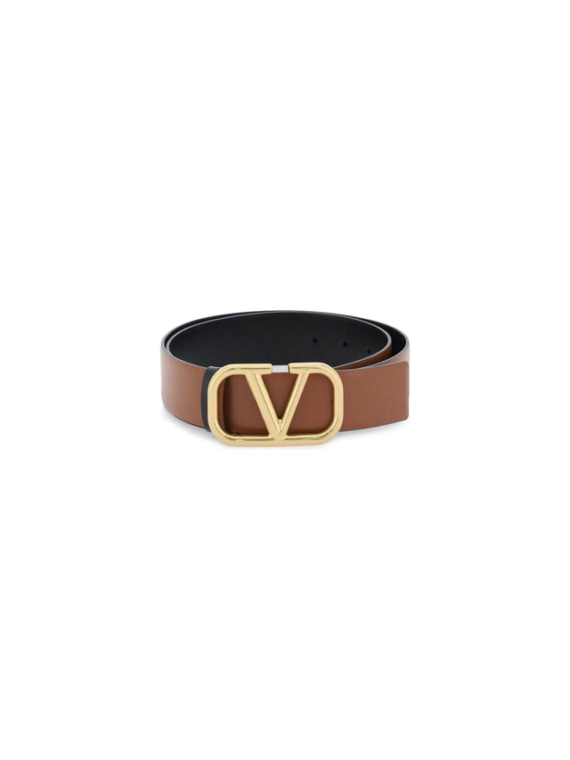 Leather Vlogo Signature Reversible Belt