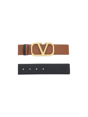 Leather Vlogo Signature Reversible Belt