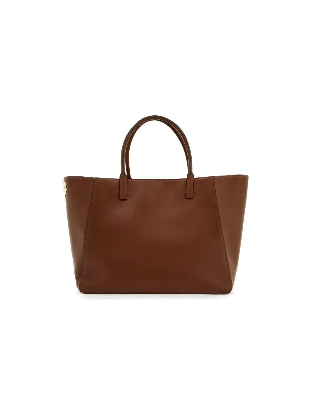 Leather VLogo Side Shopping Bag.