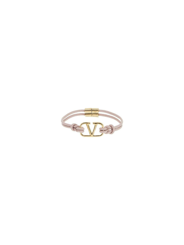 Leather Vlogo Signature Bracelet.