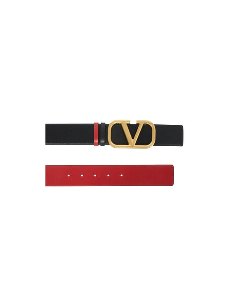 VALENTINO GARAVANI-Leather Vlogo Signature Reversible Belt -JOHN JULIA.