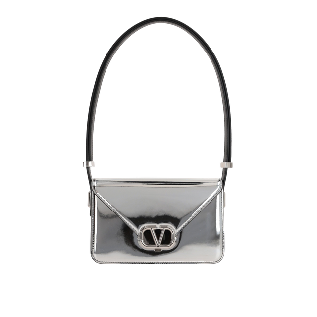 Letter Metallic Leather Shoulder Bag-VALENTINO GARAVANI-JOHN JULIA