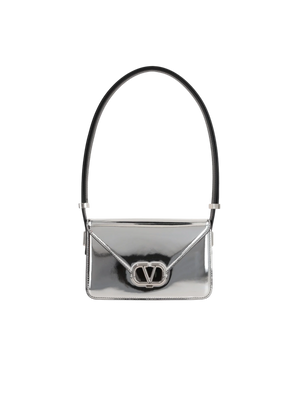 Letter Metallic Leather Shoulder Bag-VALENTINO GARAVANI-JOHN JULIA