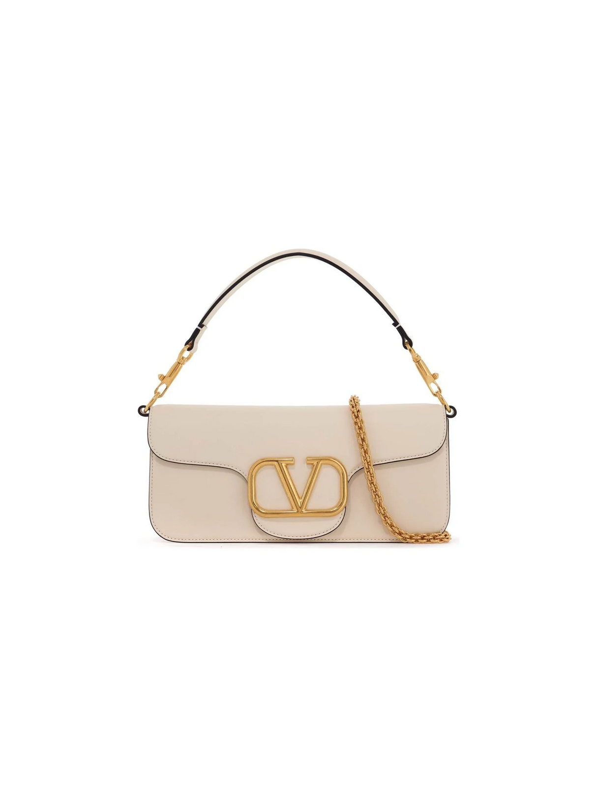 VALENTINO GARAVANI-Locò Leather Shoulder Bag -JOHN JULIA.