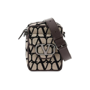 Beige Black Locò Toile Iconographe Crossbody Bag VALENTINO GARAVANI JOHN JULIA.