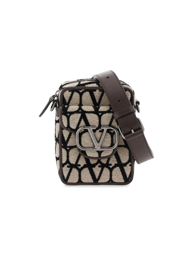 Beige Black Locò Toile Iconographe Crossbody Bag VALENTINO GARAVANI JOHN JULIA.