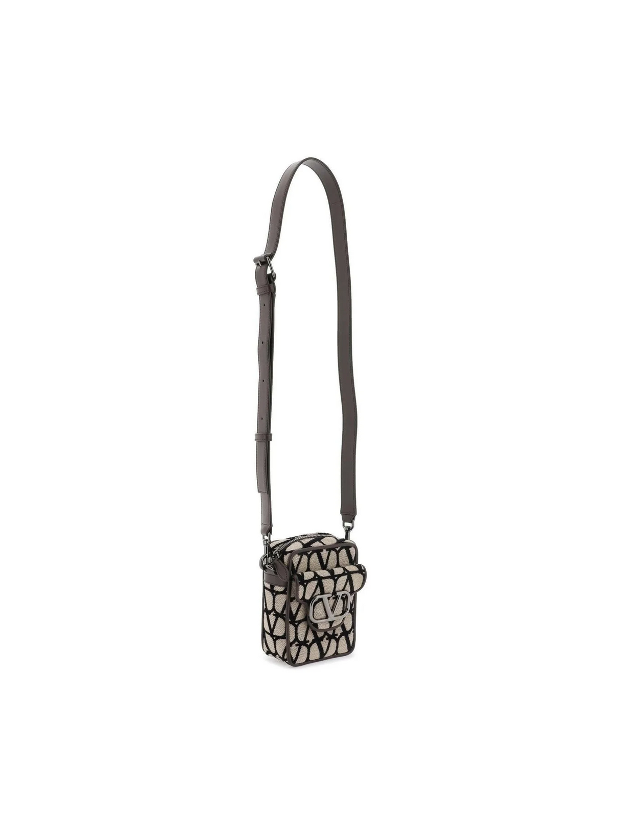 Beige Black Locò Toile Iconographe Crossbody Bag VALENTINO GARAVANI JOHN JULIA.