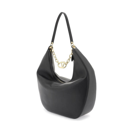 Maxi VLogo Leather Moon Hobo Bag.