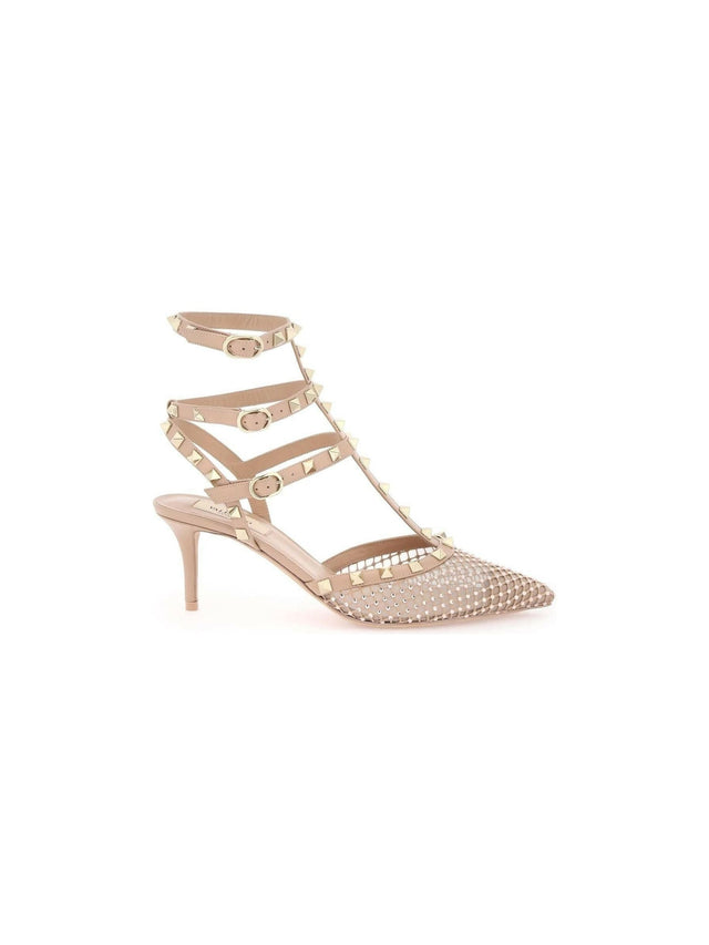 Mesh Rockstud Pumps With Crystals VALENTINO GARAVANI JOHN JULIA.