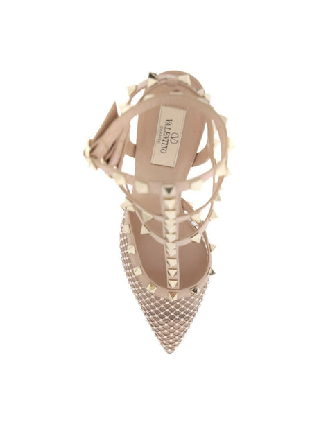 Mesh Rockstud Pumps With Crystals VALENTINO GARAVANI JOHN JULIA.