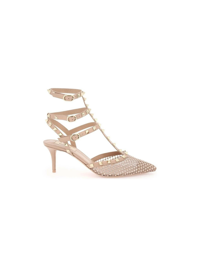 Mesh Rockstud Pumps With Crystals VALENTINO GARAVANI JOHN JULIA.