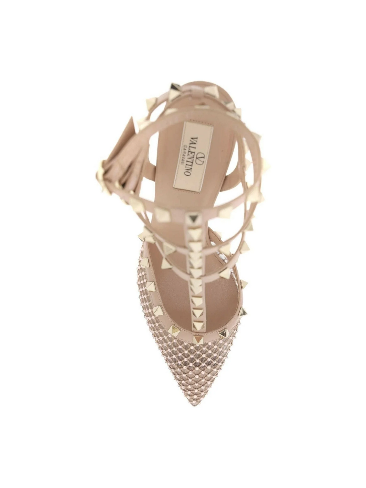 Mesh Rockstud Pumps With Crystals VALENTINO GARAVANI JOHN JULIA.