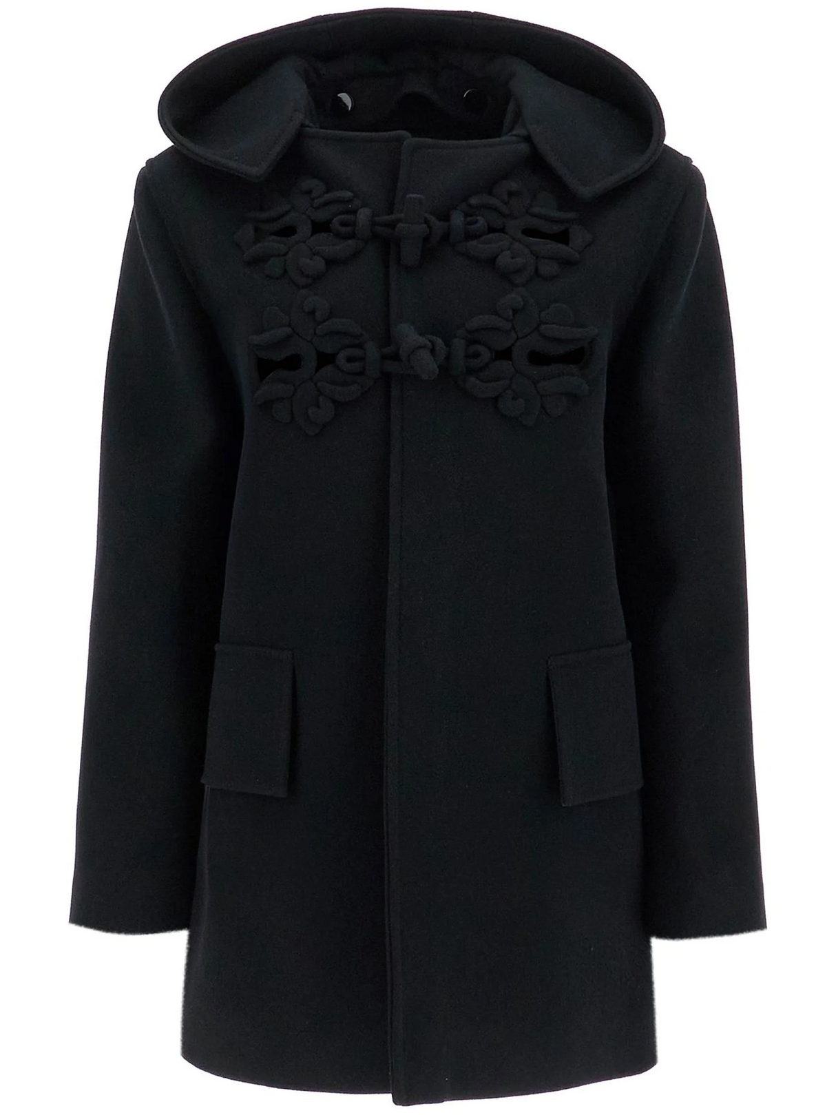 Montgomery Embroidered Wool Coat-Valentino Garavani-JOHN JULIA