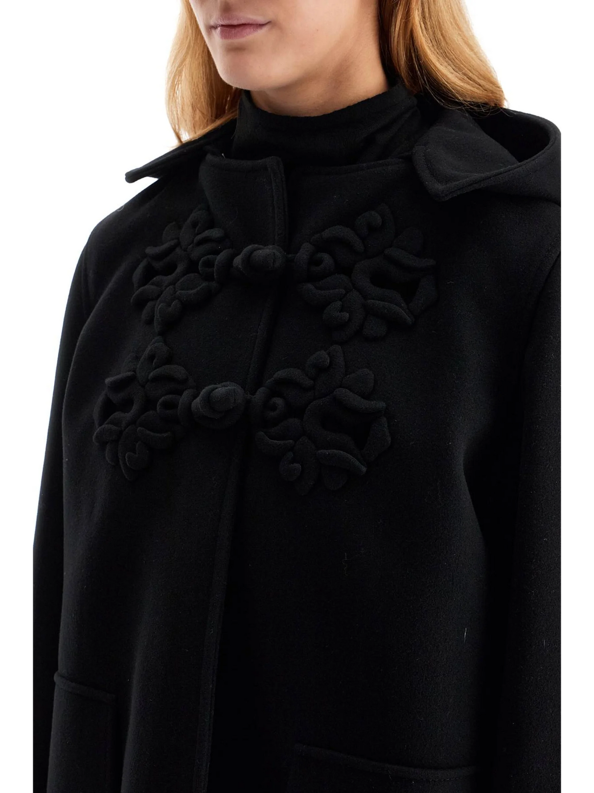 Montgomery Embroidered Wool Coat-Valentino Garavani-JOHN JULIA