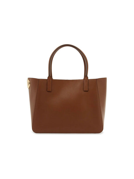 VALENTINO GARAVANI-Nappa Calfskin VLogo Side Shopping Bag-JOHN JULIA