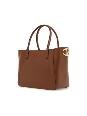 VALENTINO GARAVANI-Nappa Calfskin VLogo Side Shopping Bag-JOHN JULIA