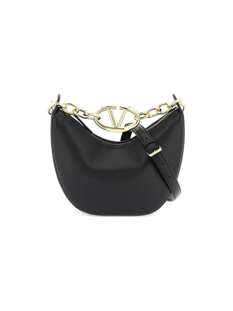 VALENTINO GARAVANI-Nappa Leather Mini Vlogo Moon Bag -JOHN JULIA.